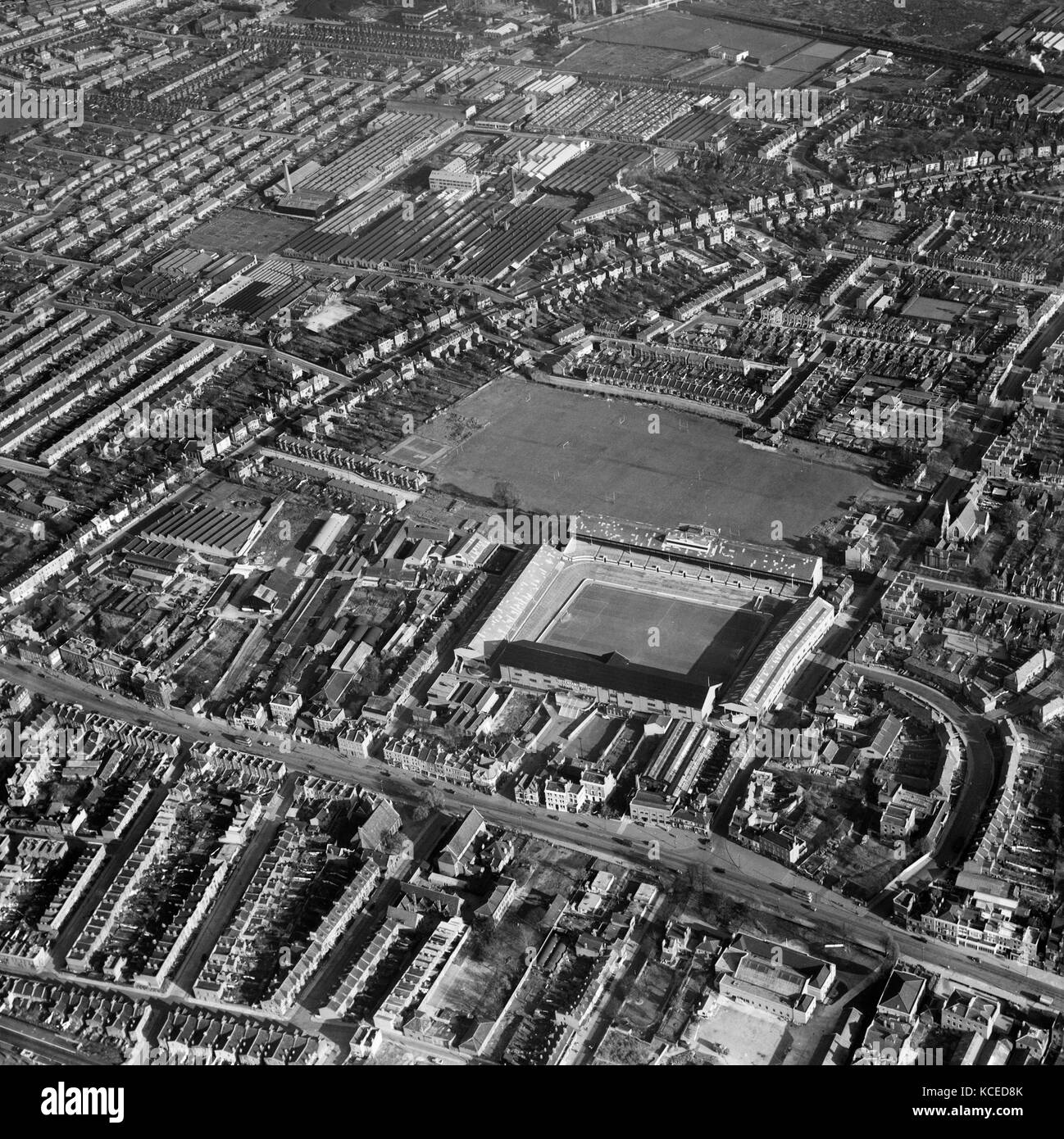 White Hart Lane, Tottenham, Haringey, Greater London. The stadium of Tottenham Hotspur Football Club, photographed in November 1949 by Aerofilms. Stock Photo