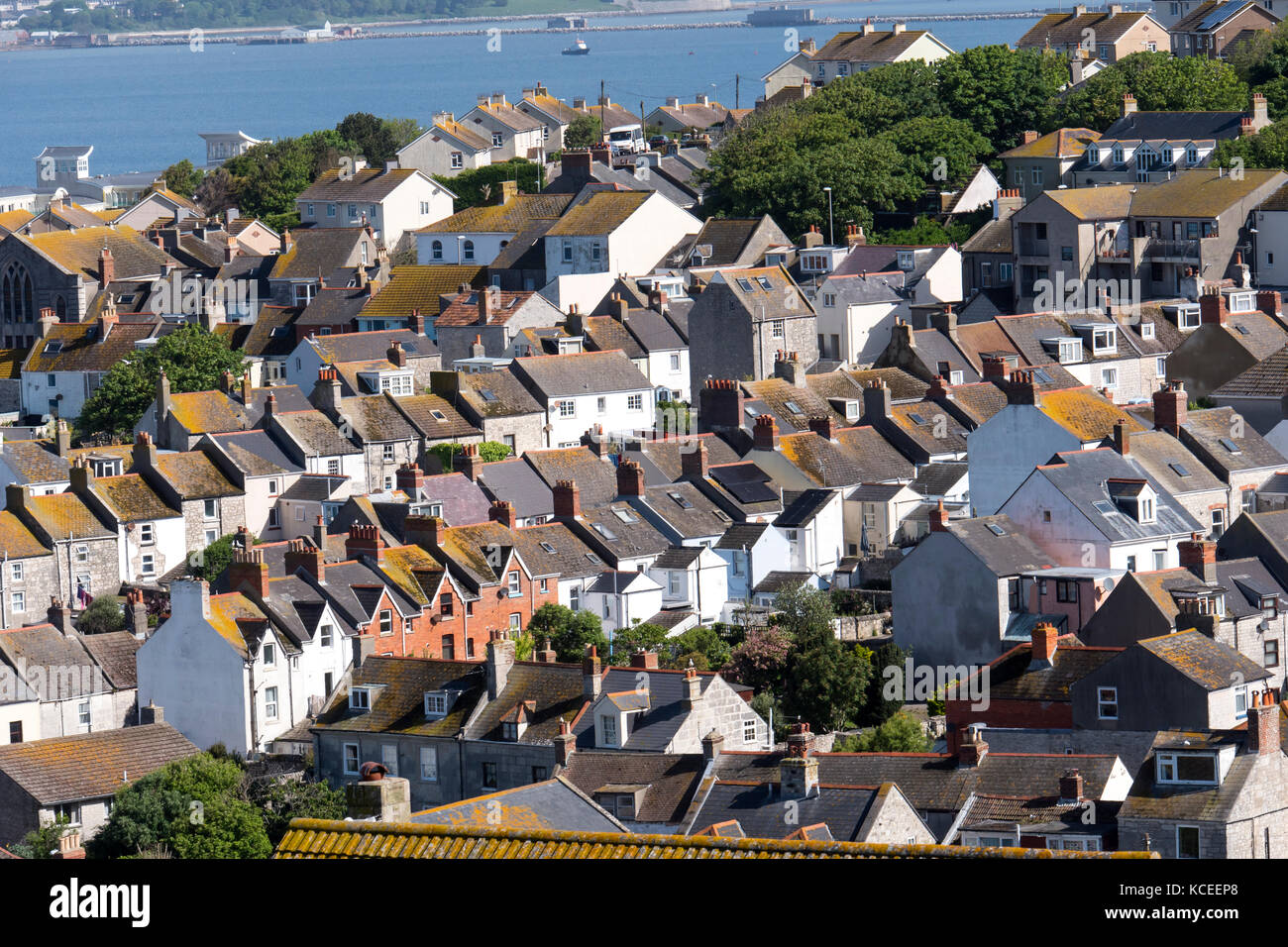 Housing Portland Dorset England Stock Photo Alamy