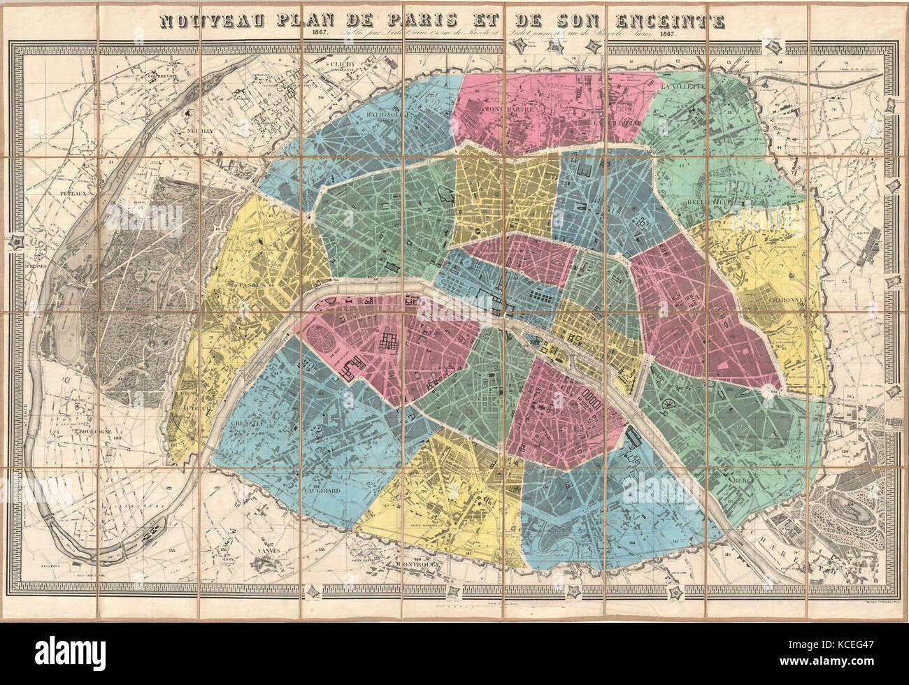 Vintage paris map hi-res stock photography and images - Alamy