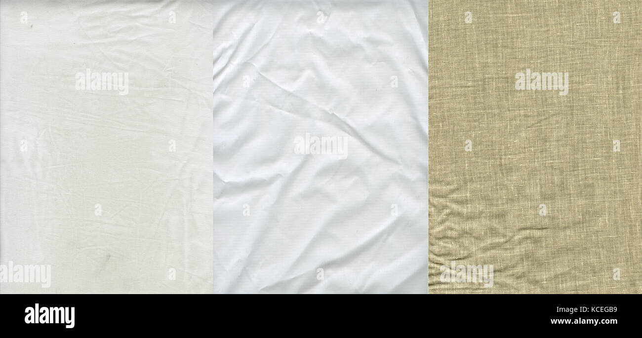 Set of three bright cotton textures for background Stock Photo Alamy
