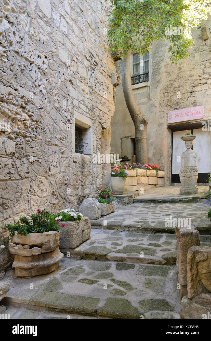 Old town, Les Baux-de-Provence, Provence, France Stock Photo