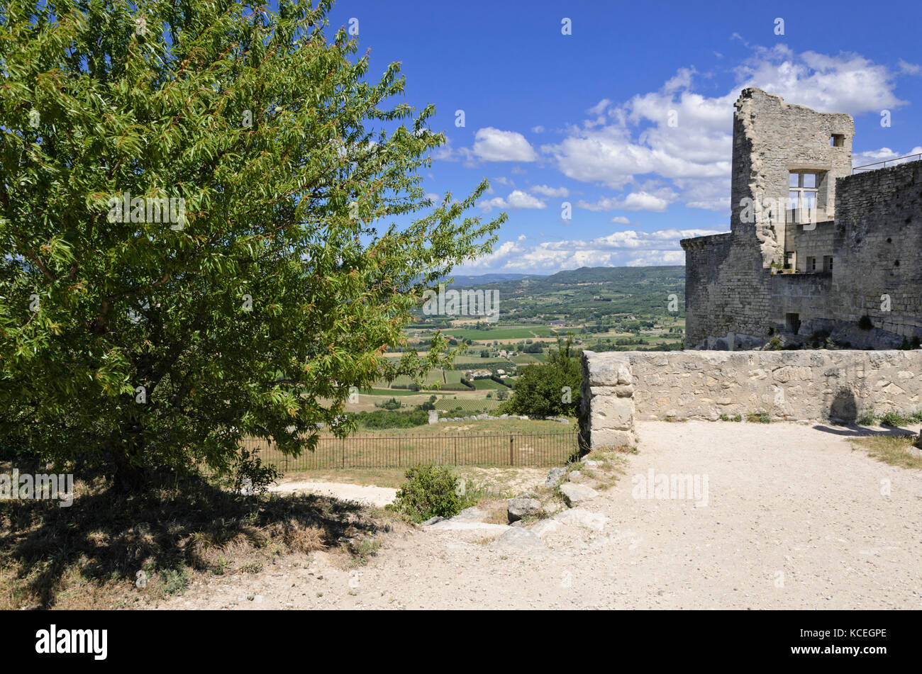 Castle ruin, Lacoste, Provence, France Stock Photo