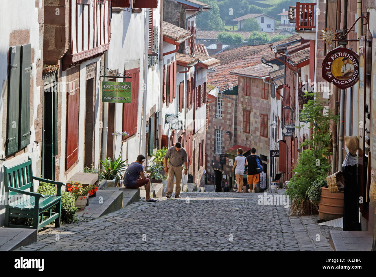 ST-JEAN PIED DE PORT, FRANCE, June 26, 2015 : The town is a starting point  for the Camino Frances, the most popular option for travelling the Camino d  Stock Photo - Alamy