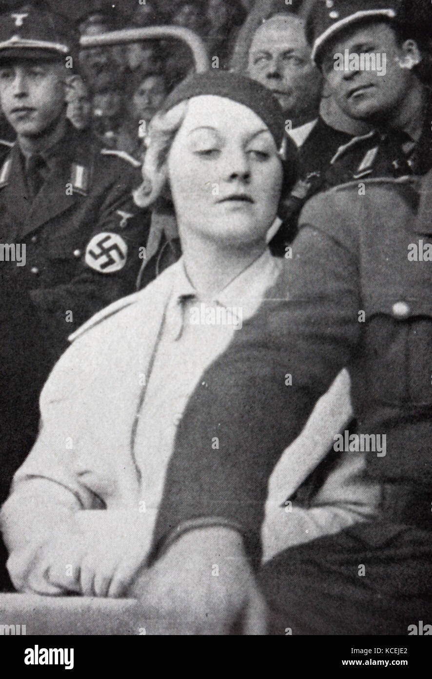 Photograph of Unity Valkyrie Mitford (1914 – 1948) was an English socialite best known as a devotee of Adolf Hitler. Dated 20th Century Stock Photo