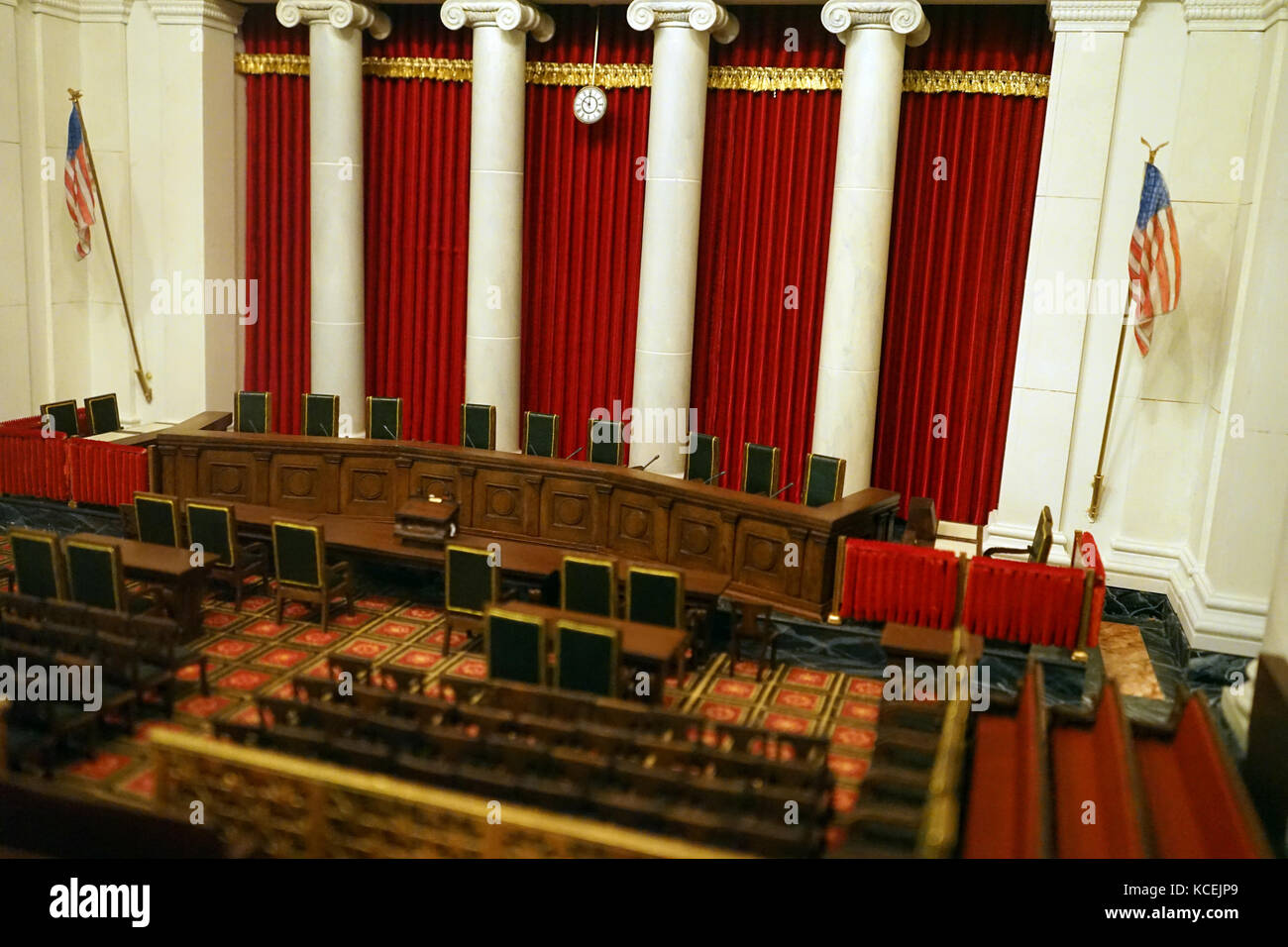 Model Of The United States Supreme Court Interior Of The