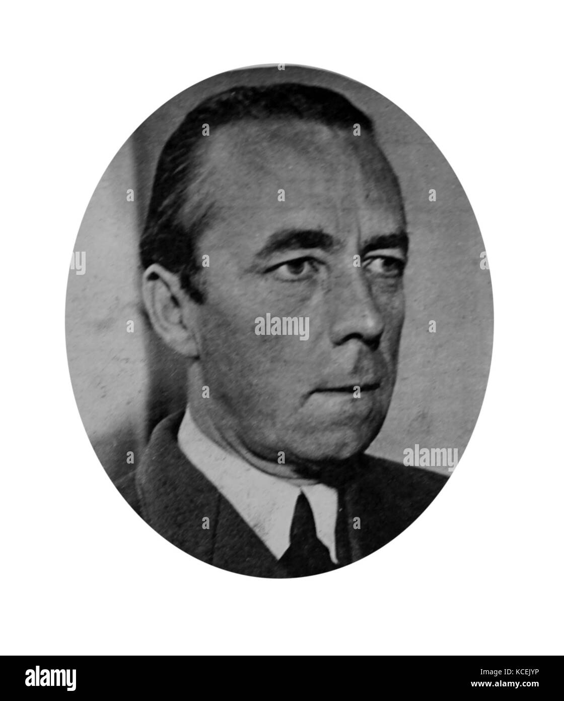 Photographic portrait of Folke Bernadotte, Count of Wisborg (1895-1948) a Swedish diplomat and nobleman who negotiated the release of over 30,000 German concentration camp prisoners. Dated 20th Century Stock Photo