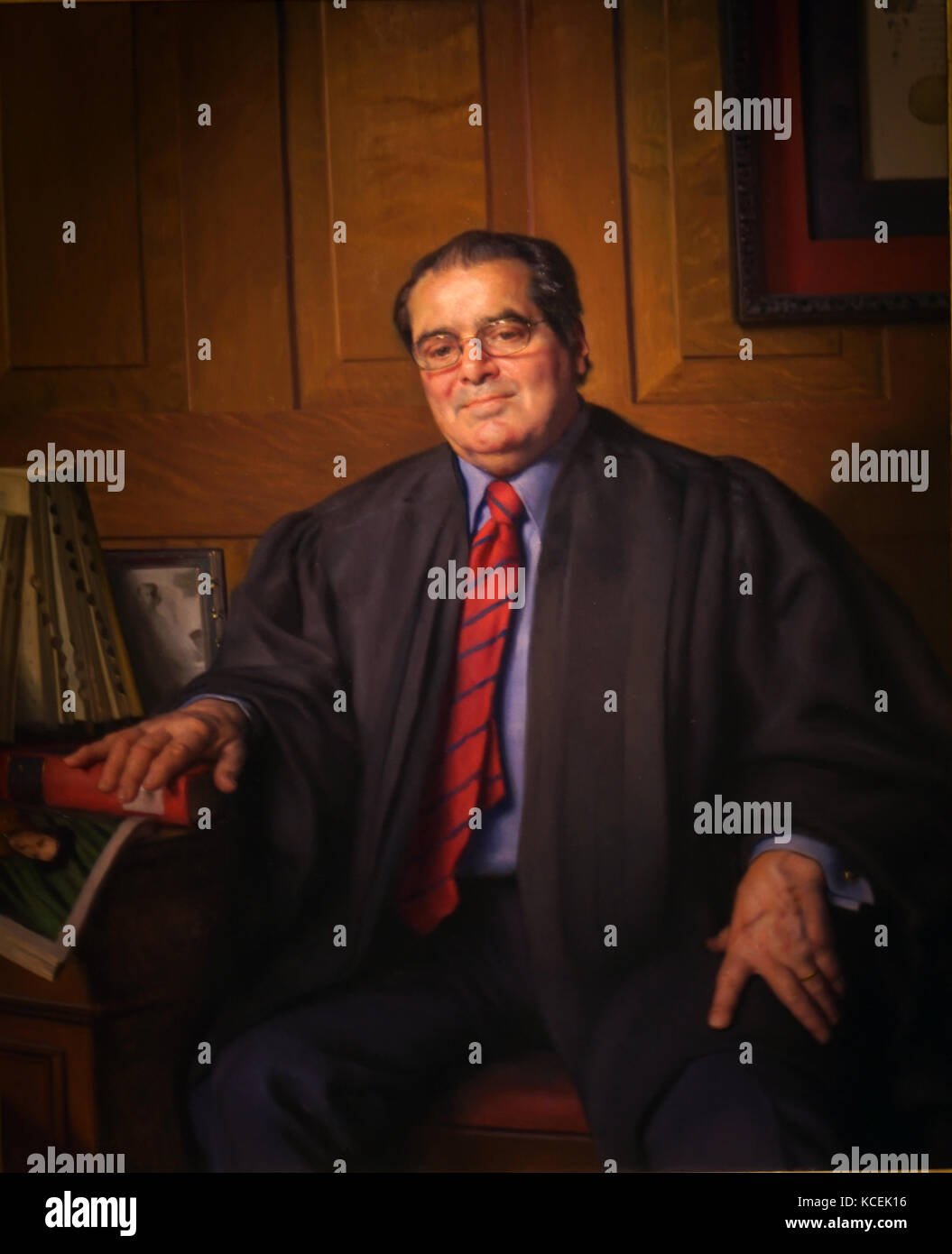 Portrait of Antonin Scalia (1936-2016) an Associate Justice of the Supreme Court of the United States, appointed by President Ronald Reagan. Dated 20th Century Stock Photo
