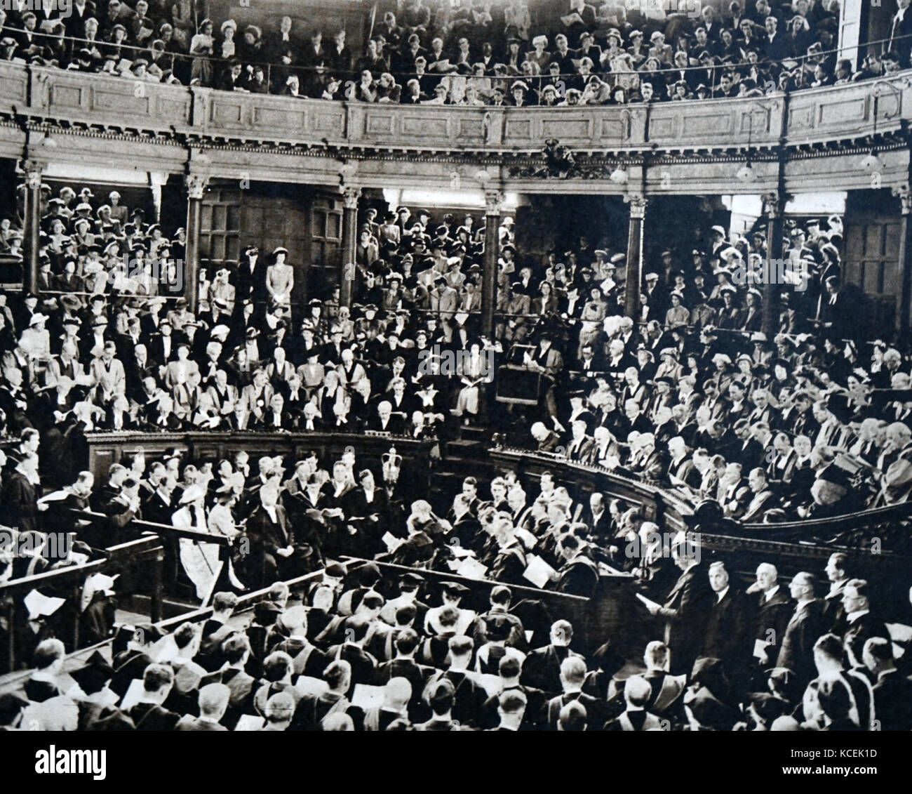 Photograph of Princess Elizabeth (later Queen Elizabeth II) visiting