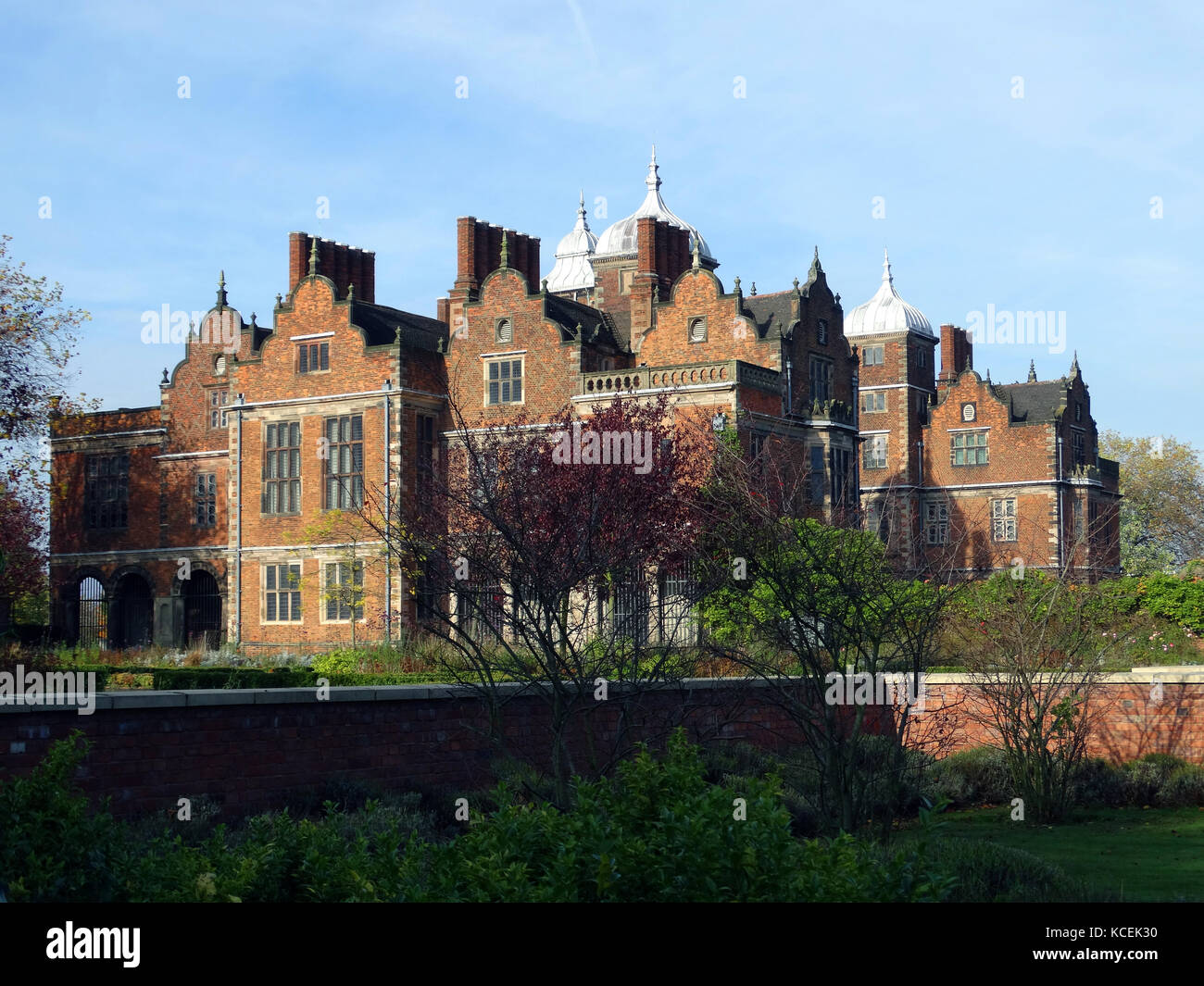 View of the exterior of Aston Hall (1635), a Jacobean house designed by ...