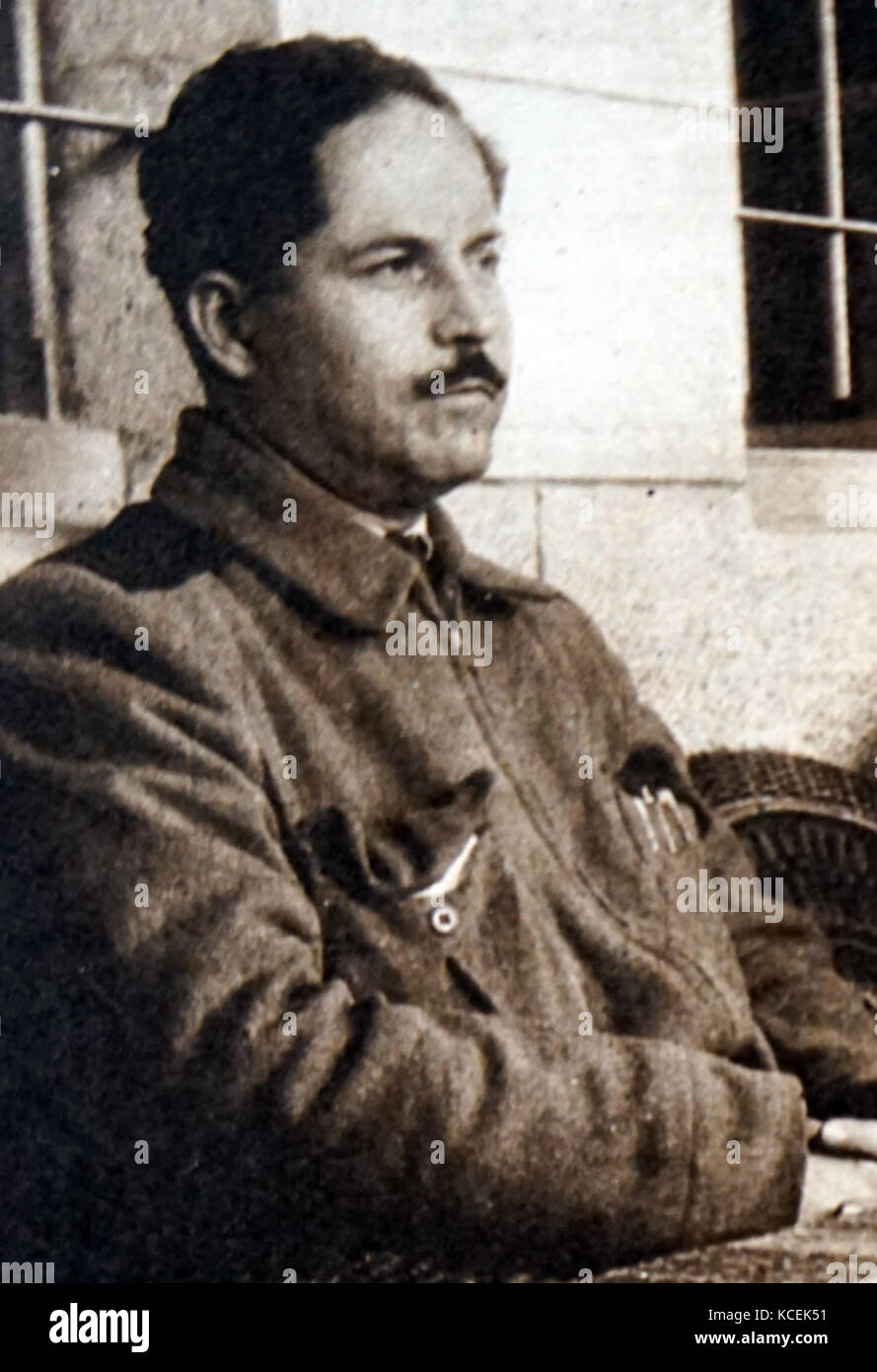 Photograph of Abd al-Qadir al-Husayni (1907-1948) a Palestinian Arab nationalist, fighter and founder of the Organisation for Holy Struggle. Dated 20th Century Stock Photo