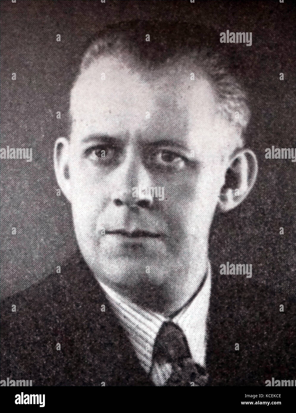 Photographic portrait of Johann Sæmundsson, an Icelandic author. Dated 20th Century Stock Photo