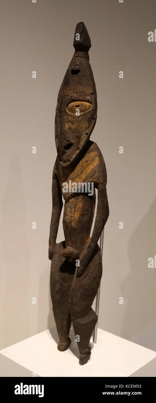 Anthropomorphic figure made from wood. Dated 20th Century Stock Photo