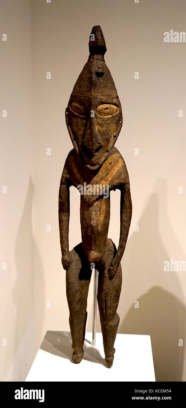 Anthropomorphic figure made from wood. Dated 20th Century Stock Photo