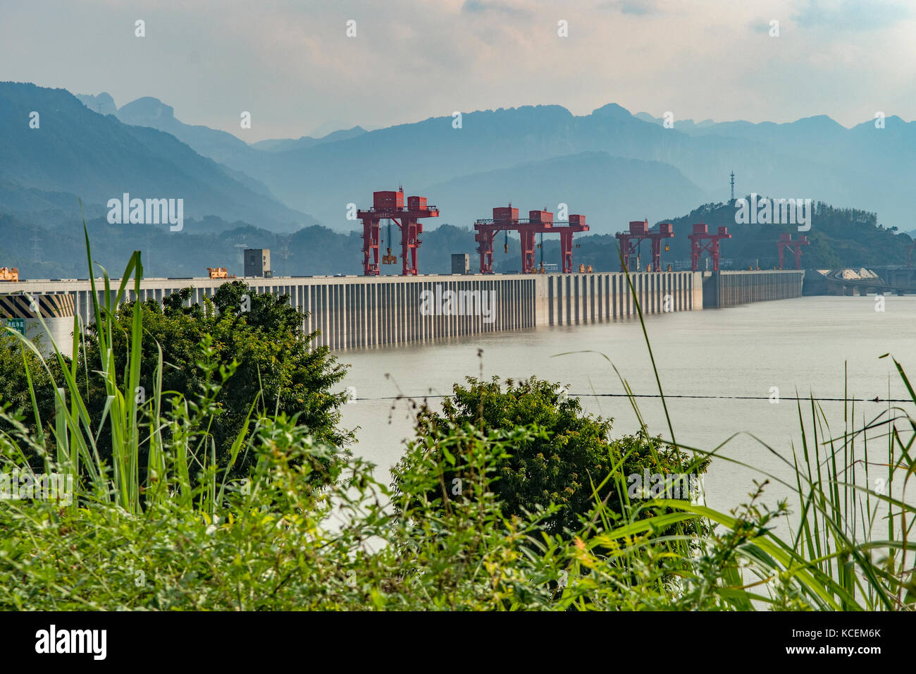 Three Gorges Dam, Yangtze River, Hubei, China Stock Photo