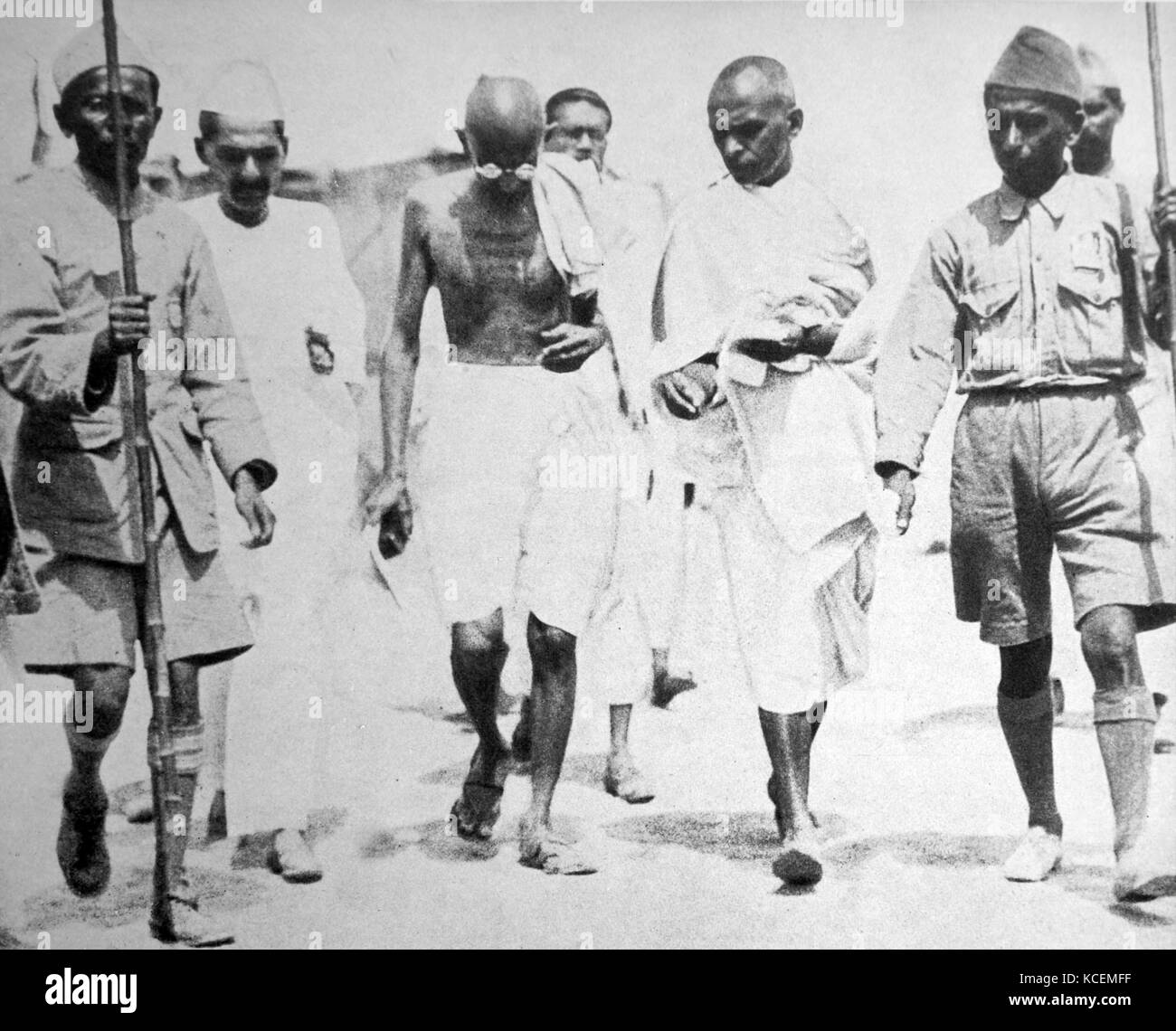 Mohandas Gandhi (1869 – 1948) was the preeminent leader of the Indian independence movement in British-ruled India Stock Photo