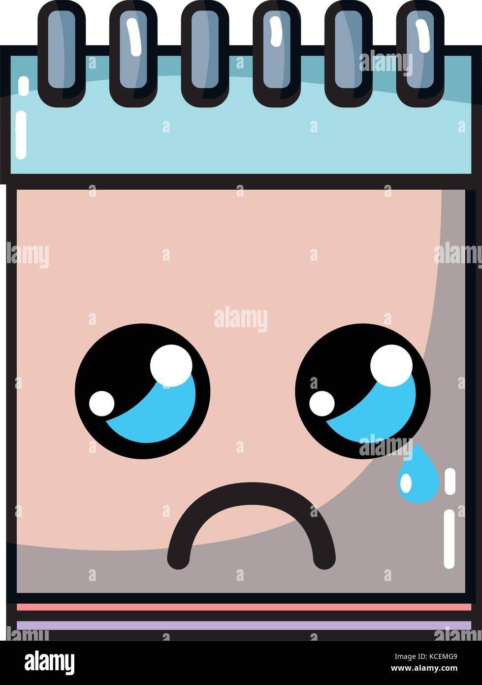 kawaii cute crying notebook tool Stock Vector Image & Art - Alamy