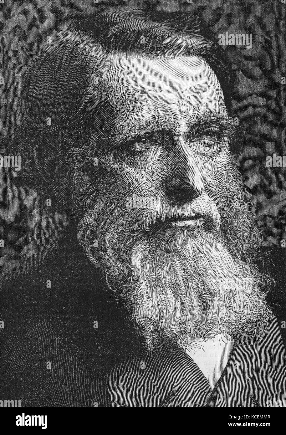 John Ruskin (8 February 1819 – 20 January 1900) was the leading English art critic of the Victorian era, as well as an art patron, draughtsman, watercolourist, a prominent social thinker and philanthropist. Stock Photo