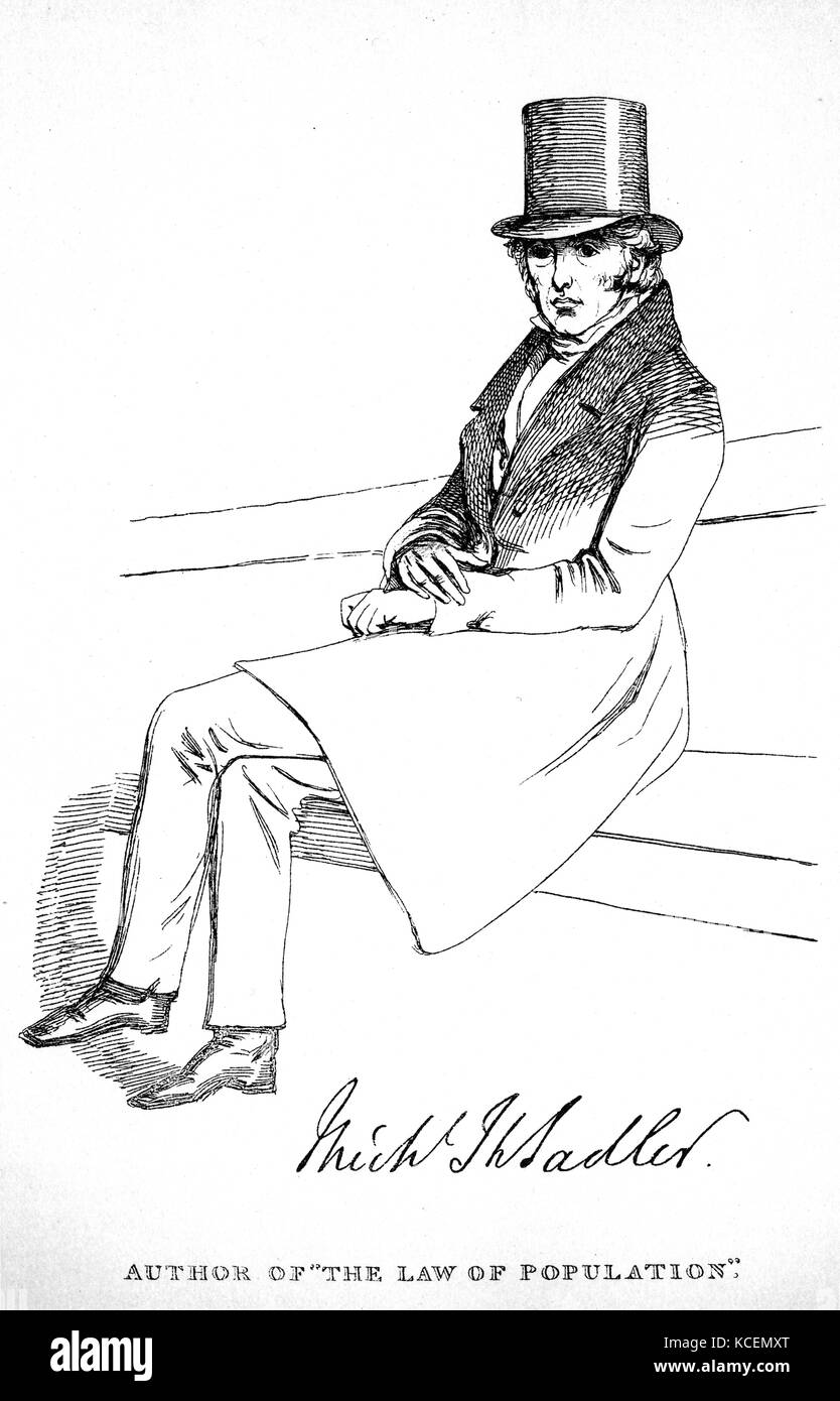 Michael Thomas Sadler (1780-1835), radical British Tory Member of Parliament Stock Photo