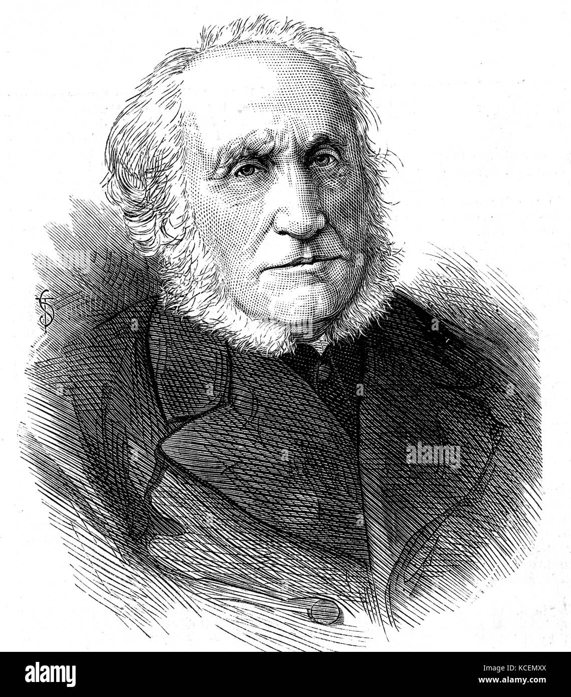 General Sir Edward Sabine (1788 – 1883) was an Irish astronomer, geophysicist, ornithologist, explorer, soldier and the 30th President of the Royal Society Stock Photo