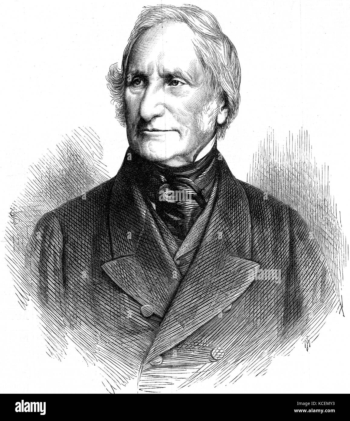General Sir Edward Sabine (1788 – 1883) was an Irish astronomer, geophysicist, ornithologist, explorer, soldier and the 30th President of the Royal Society Stock Photo
