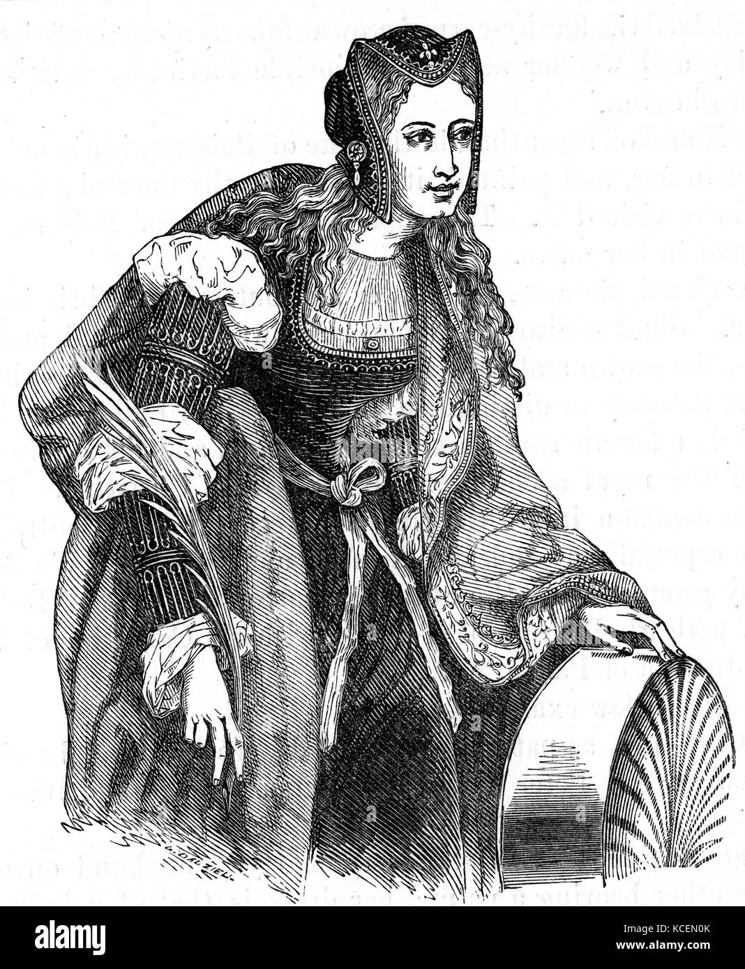 Medieval woman Black and White Stock Photos & Images - Alamy