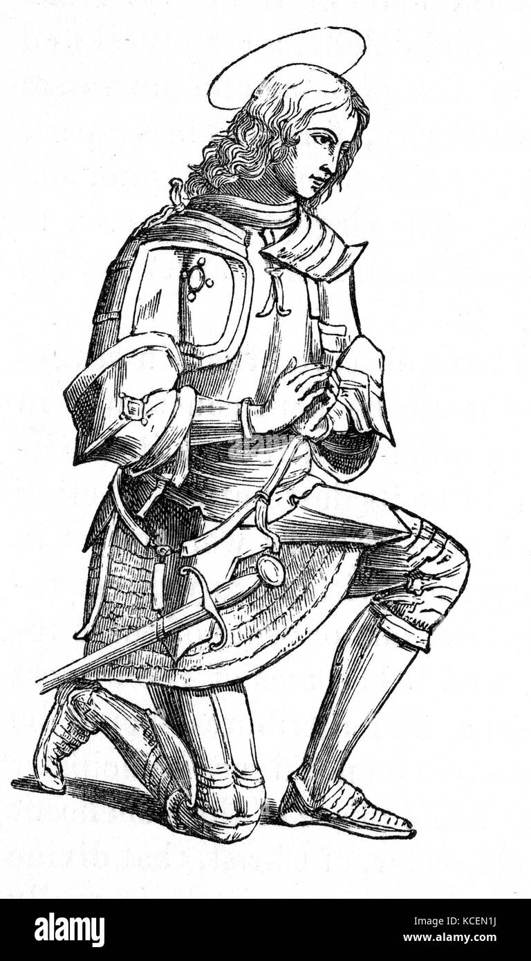 Saint George (AD 275–281 to 303), Roman soldier, martyred for failing to recant his Christian faith Stock Photo