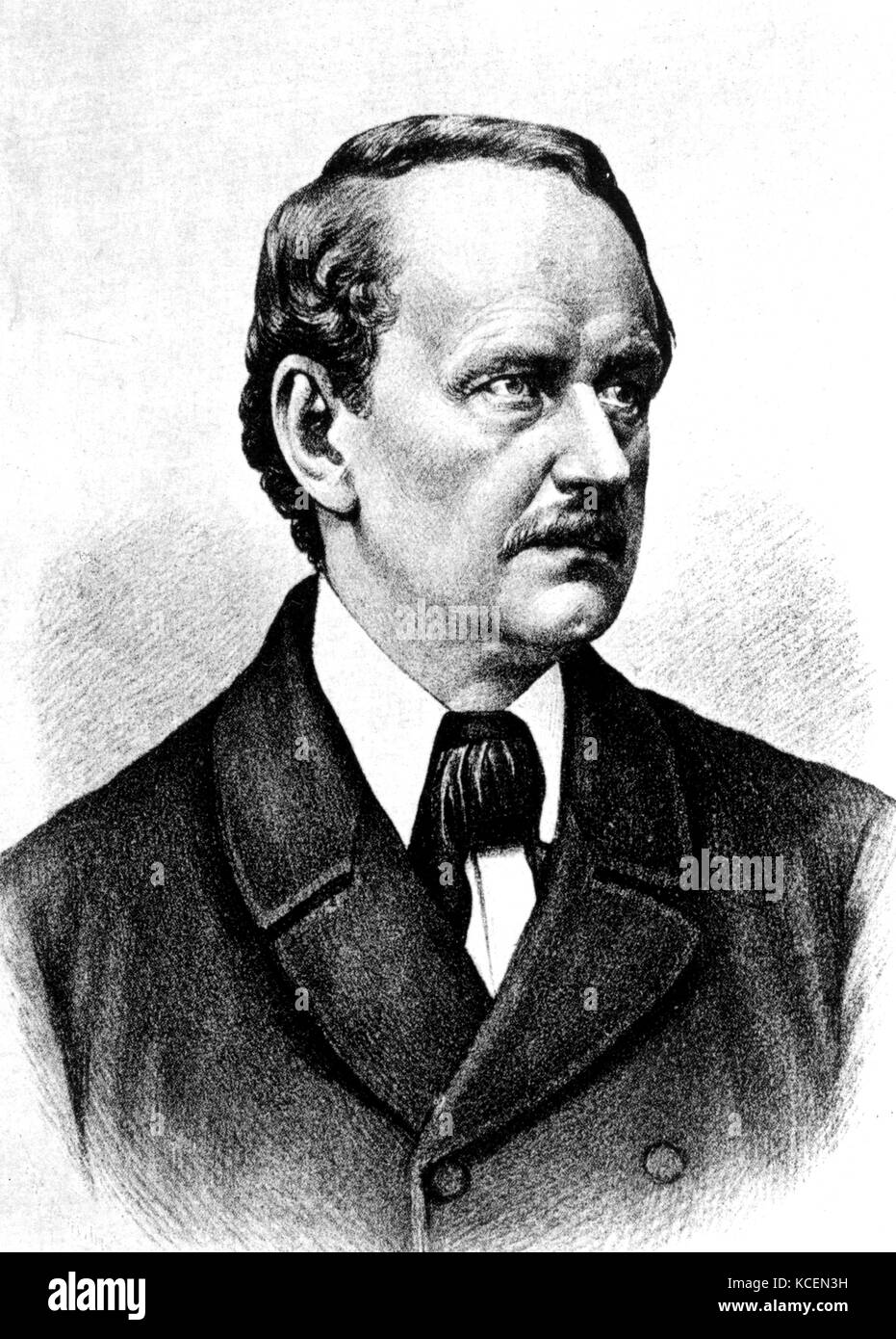 Matthias Jakob Schleiden (5 April 1804 – 23 June 1881) was a German botanist and co-founder of the cell theory, along with Theodor Schwann and Rudolf Virchow. Stock Photo