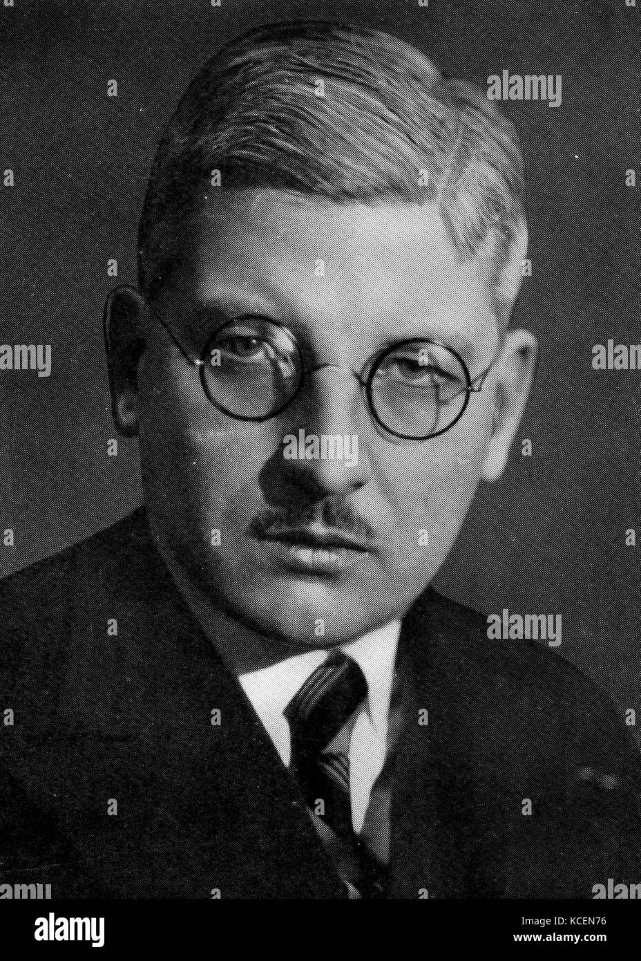 Kurt Alois Josef Johann Schuschnigg, (1897 – 1977) Chancellor of Austria from the 1934 to 1938. He was opposed to Hitler's ambitions to absorb Austria into the Third Reich. Stock Photo
