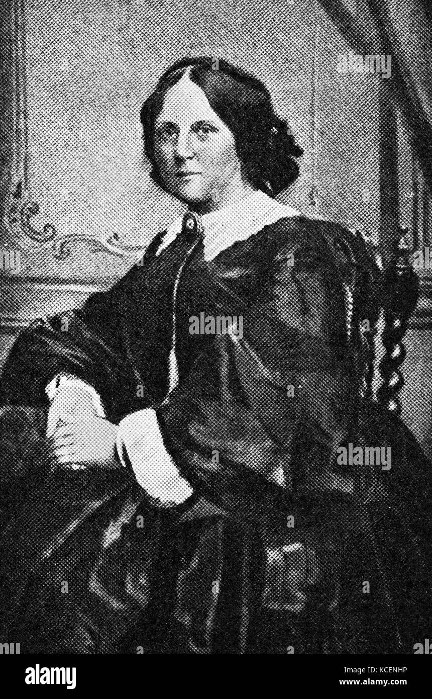 Photograph of Minna Planer (1809-1866) a German actress and first wife of the German composer Wilhelm Richard Wagner (1813-1883). Dated 19th Century Stock Photo