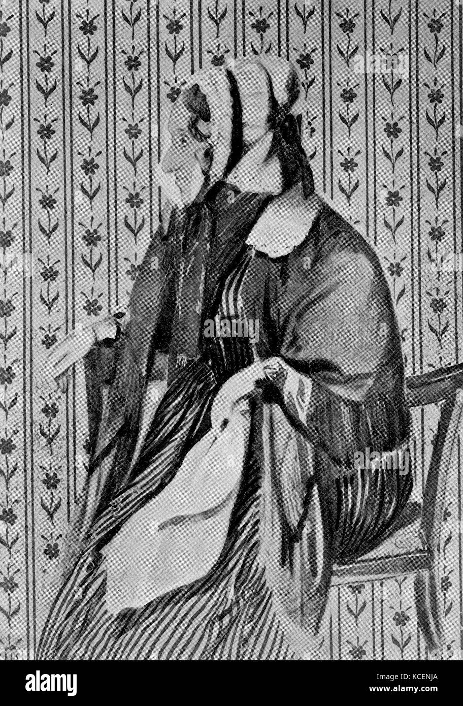 Portrait of Johanna Rosine Wagner (1774-1848) mother of the German composer Wilhelm Richard Wagner (1813-1883). Dated 19th Century Stock Photo