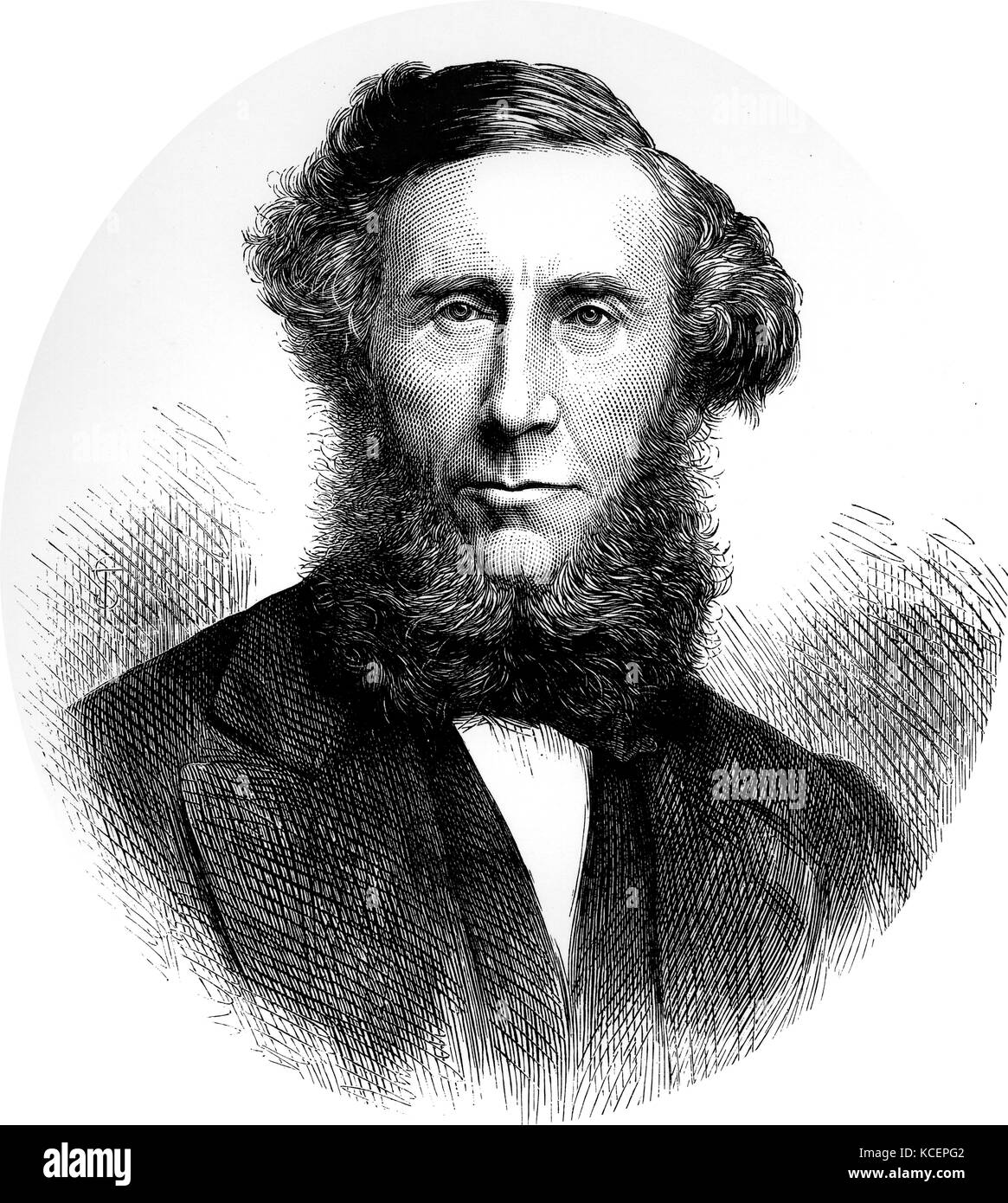 Portrait of John Tyndall (18201893) an Irish physicist. Dated 19th