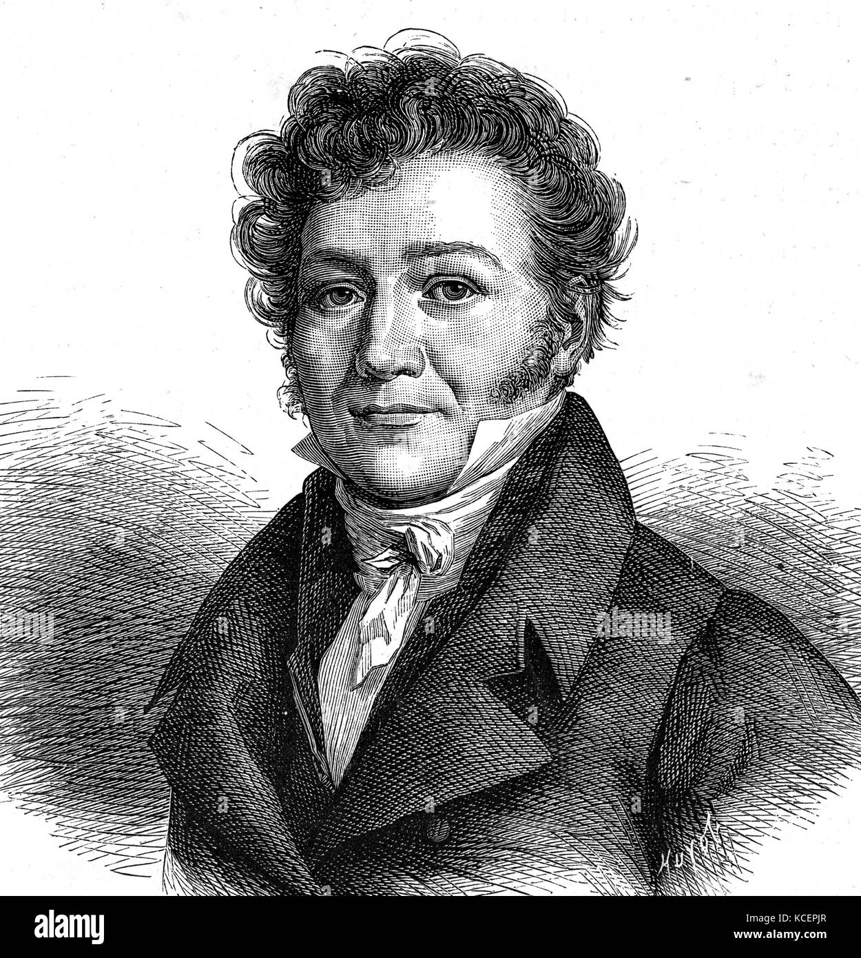 Portrait of Louis Jacques Thénard (1777-1857) a French chemist. Dated 19th Century Stock Photo