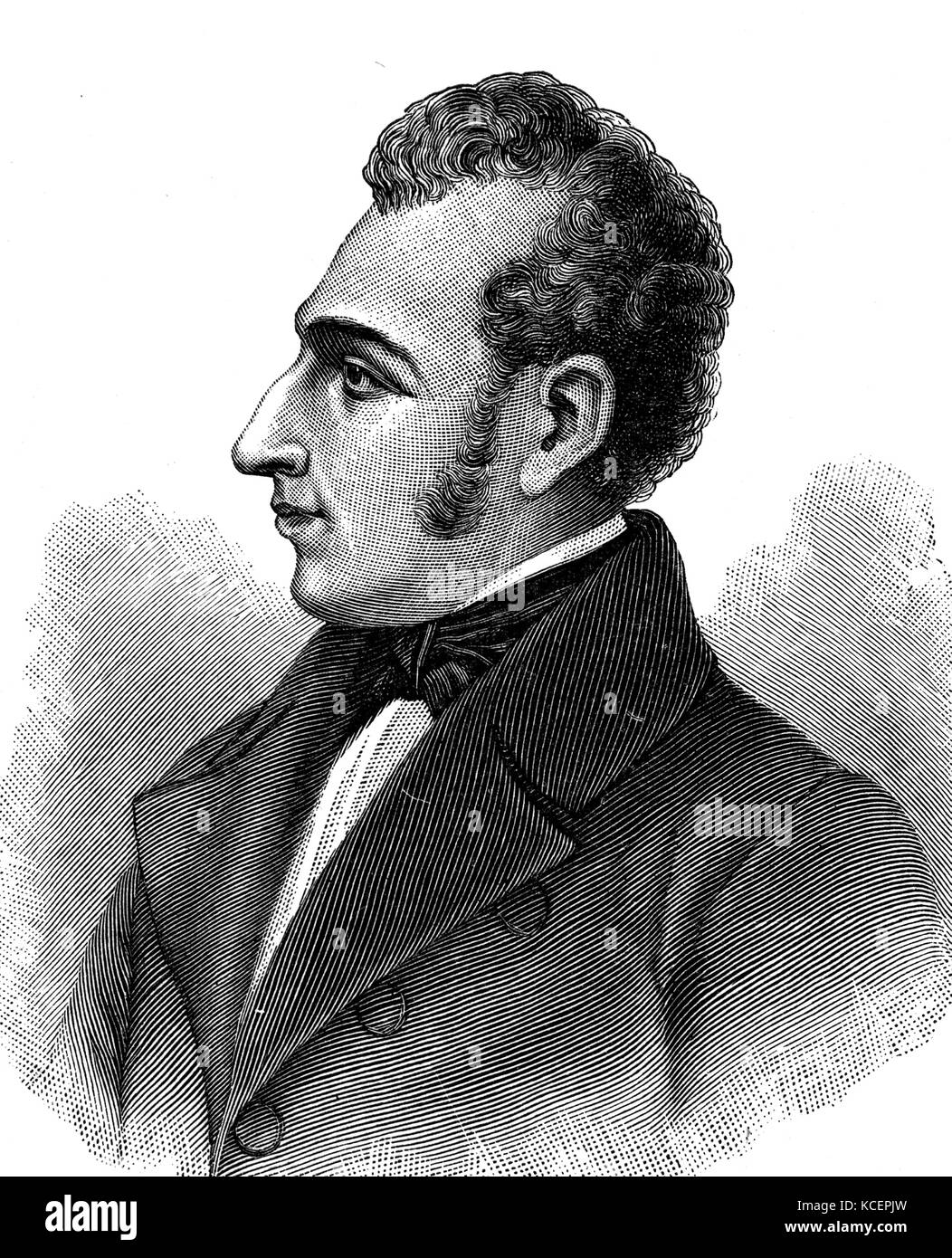 Portrait of José de San Martín (1778-1850) an Argentine general. Dated 19th Century Stock Photo