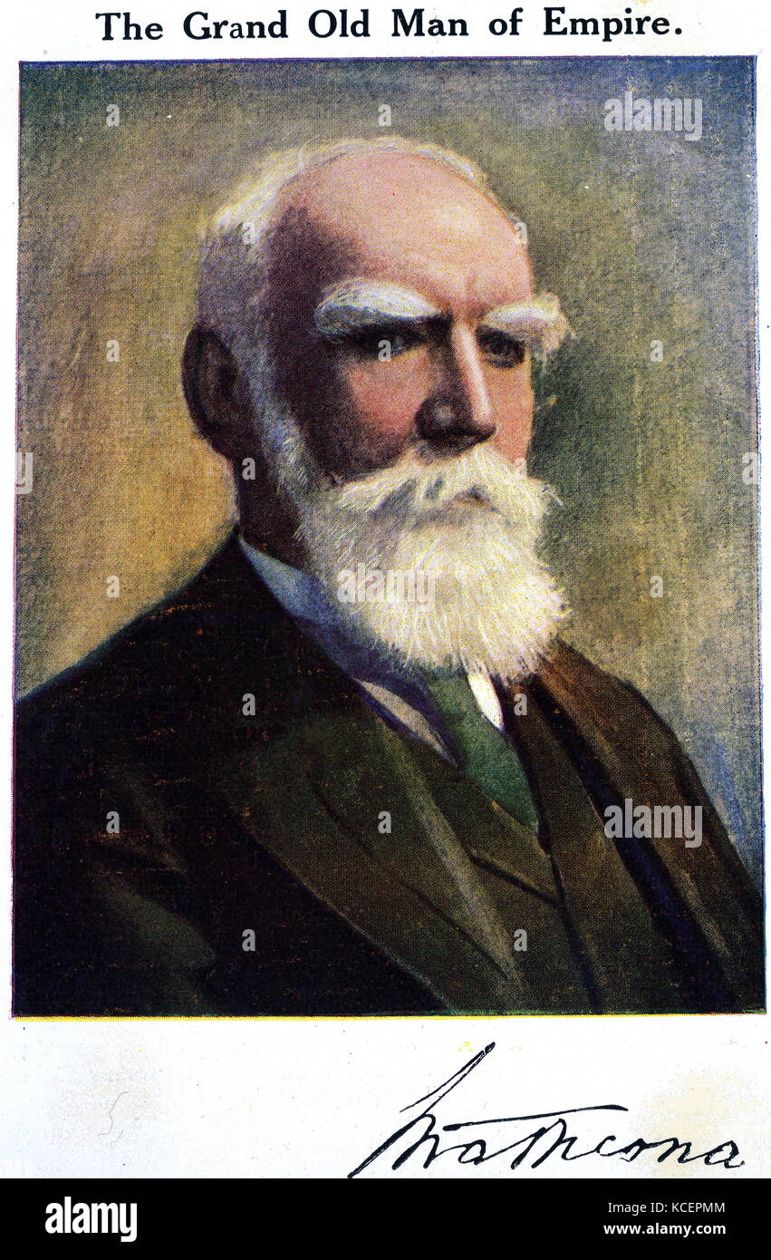 Portrait of Donald Smith, 1st Baron Strathcona and Mount Royal (1820-1914) a Scottish-born Canadian businessman and philanthropist. Dated 20th Century Stock Photo