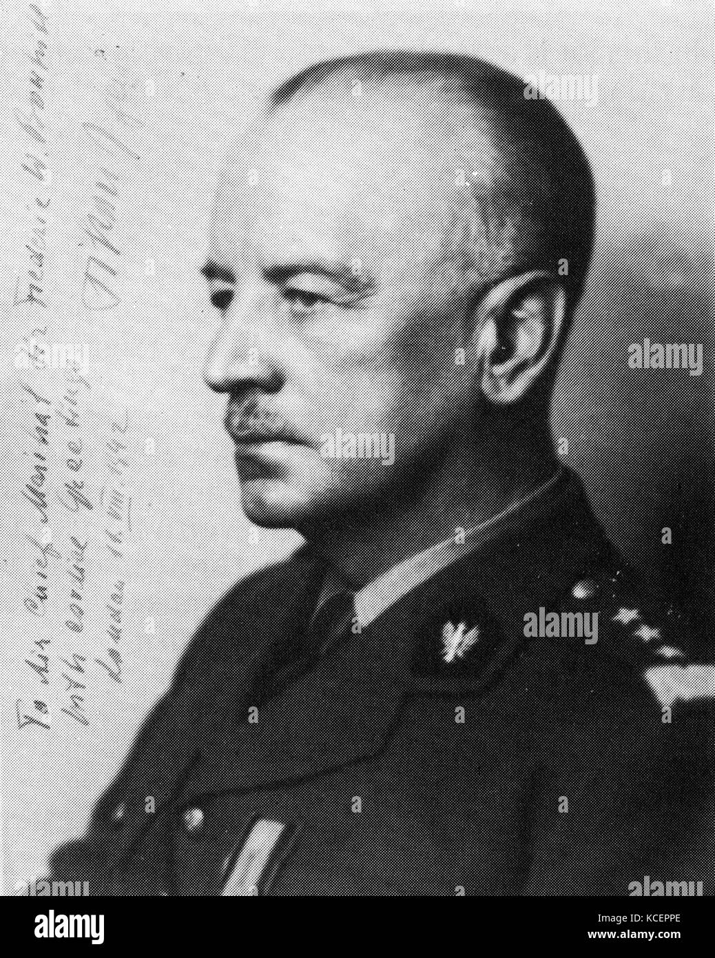 Photograph of Wladyslaw Sikorski (1881-1943) a Polish military and political leader. Dated 20th Century Stock Photo