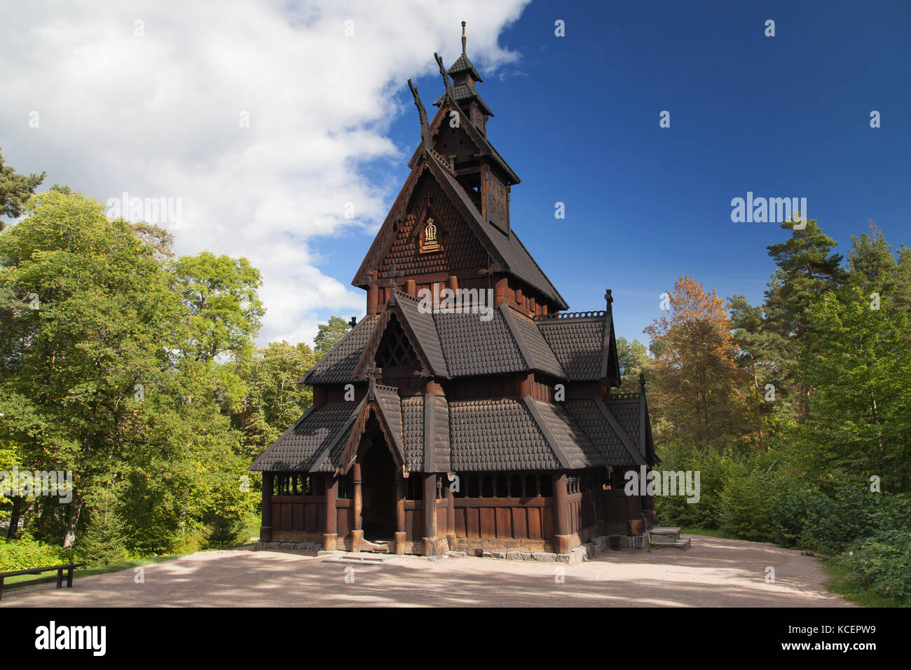 Gol Stave Church in Olso, Norway. Stock Photo