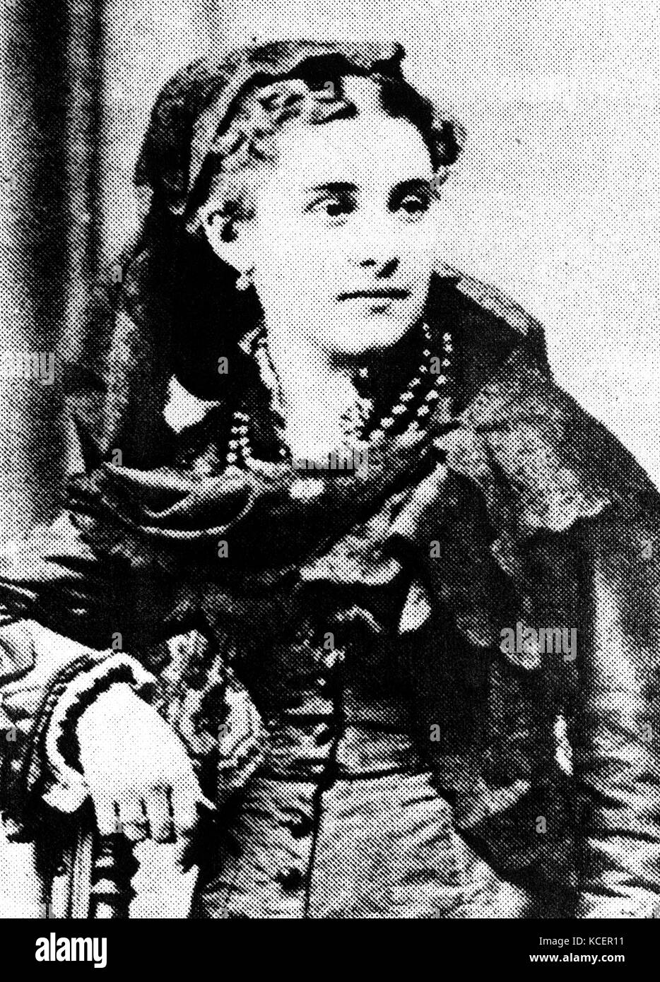 Photograph of Filomena María Cristina Verdi (1859-1936) the adoptive daughter of Giuseppe Verdi (1813-1901) an Italian opera composer. Dated 19th Century Stock Photo