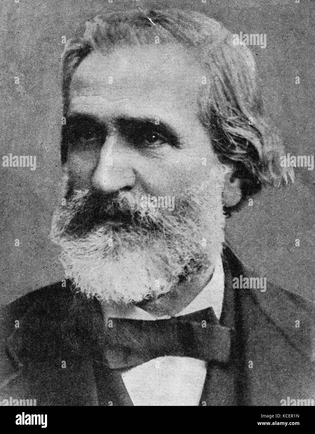Photograph of Giuseppe Verdi (1813-1901) an Italian opera composer. Dated 19th Century Stock Photo