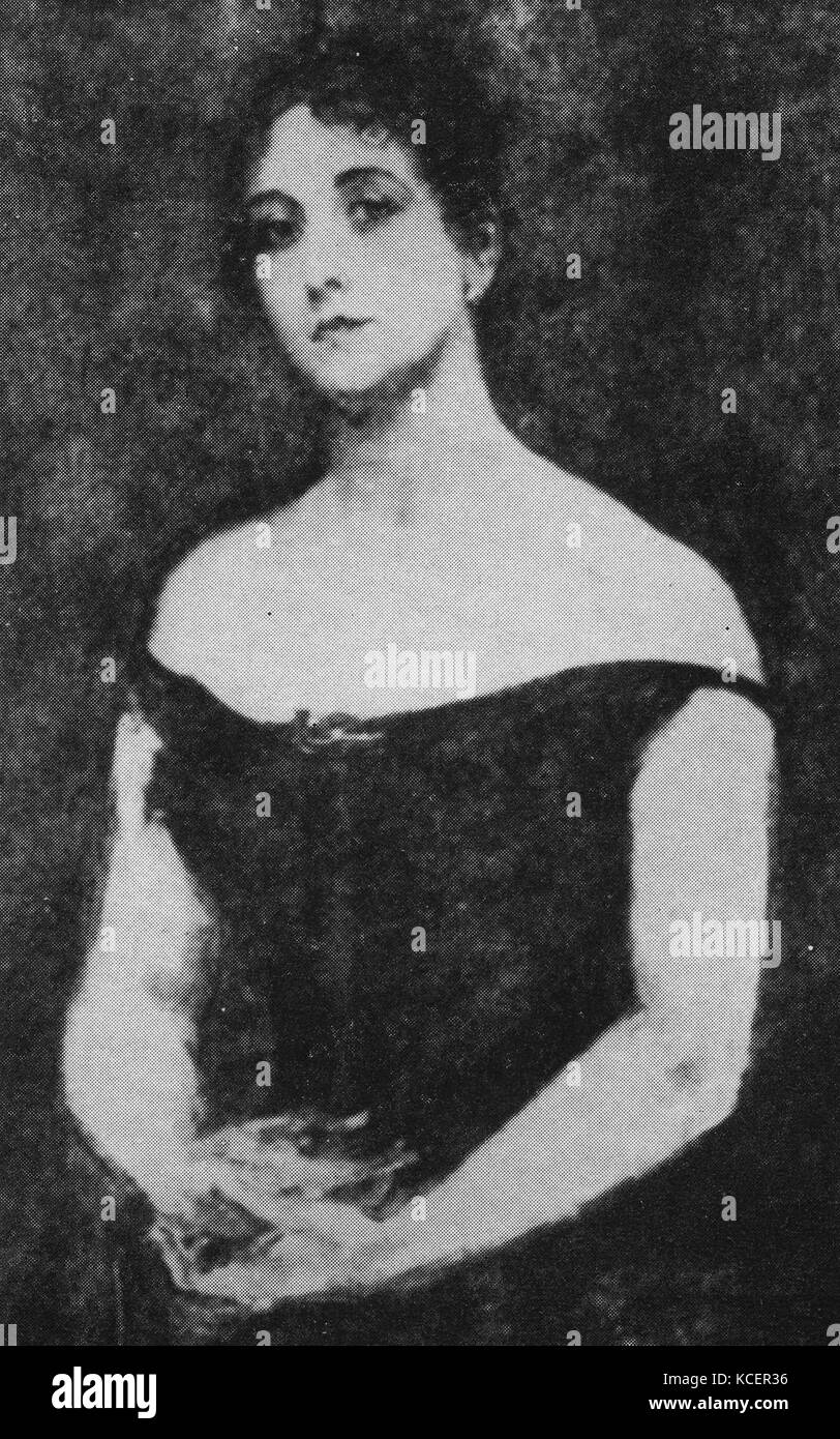 Marie-Blanche Vasnier, friend and muse of French Composer Claude Debussy. 1885 Stock Photo