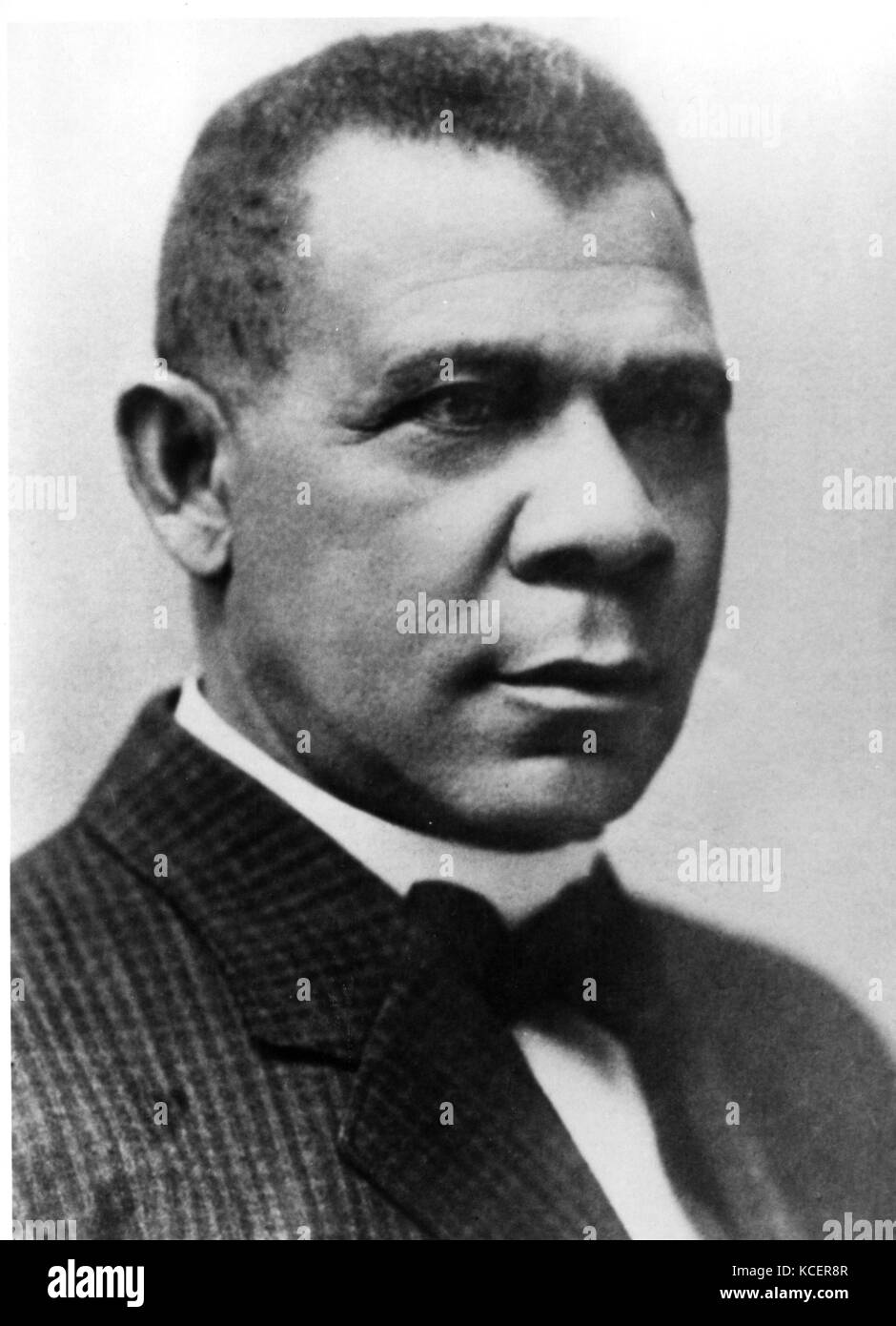 Booker Taliaferro Washington (April 5, 1856 – November 14, 1915) was an American educator, author, orator, and advisor to presidents of the United States. Between 1890 and 1915, Washington was the dominant leader in the African-American community. Stock Photo
