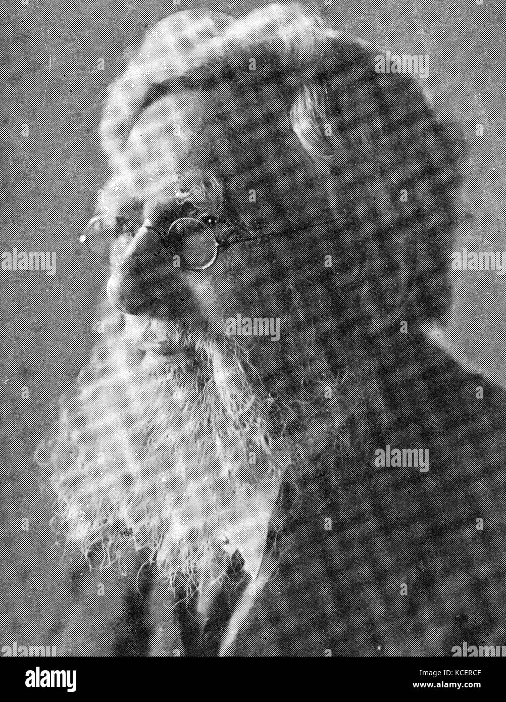 Photograph of Alfred Russel Wallace (1823-1913) a British naturalist, explorer, geographer, anthropologist, and biologist. Dated 20th Century Stock Photo