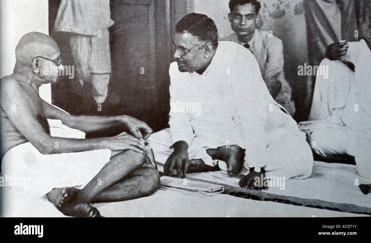 Mohandas Karamchand Gandhi, touring India during the partition riots following Independence 1947