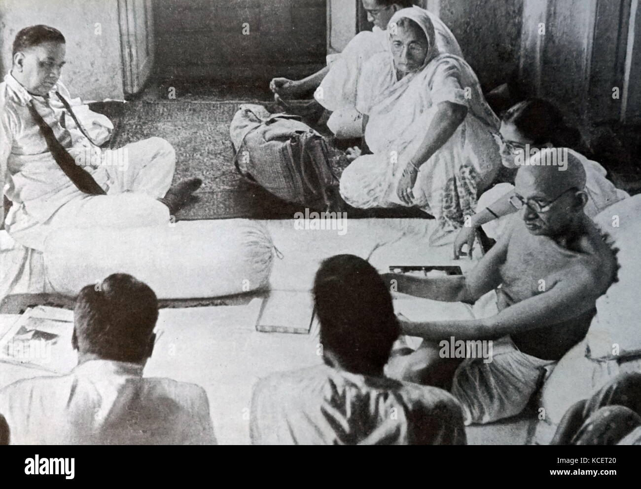 Mohandas Karamchand Gandhi, touring India during the partition riots following Independence 1947