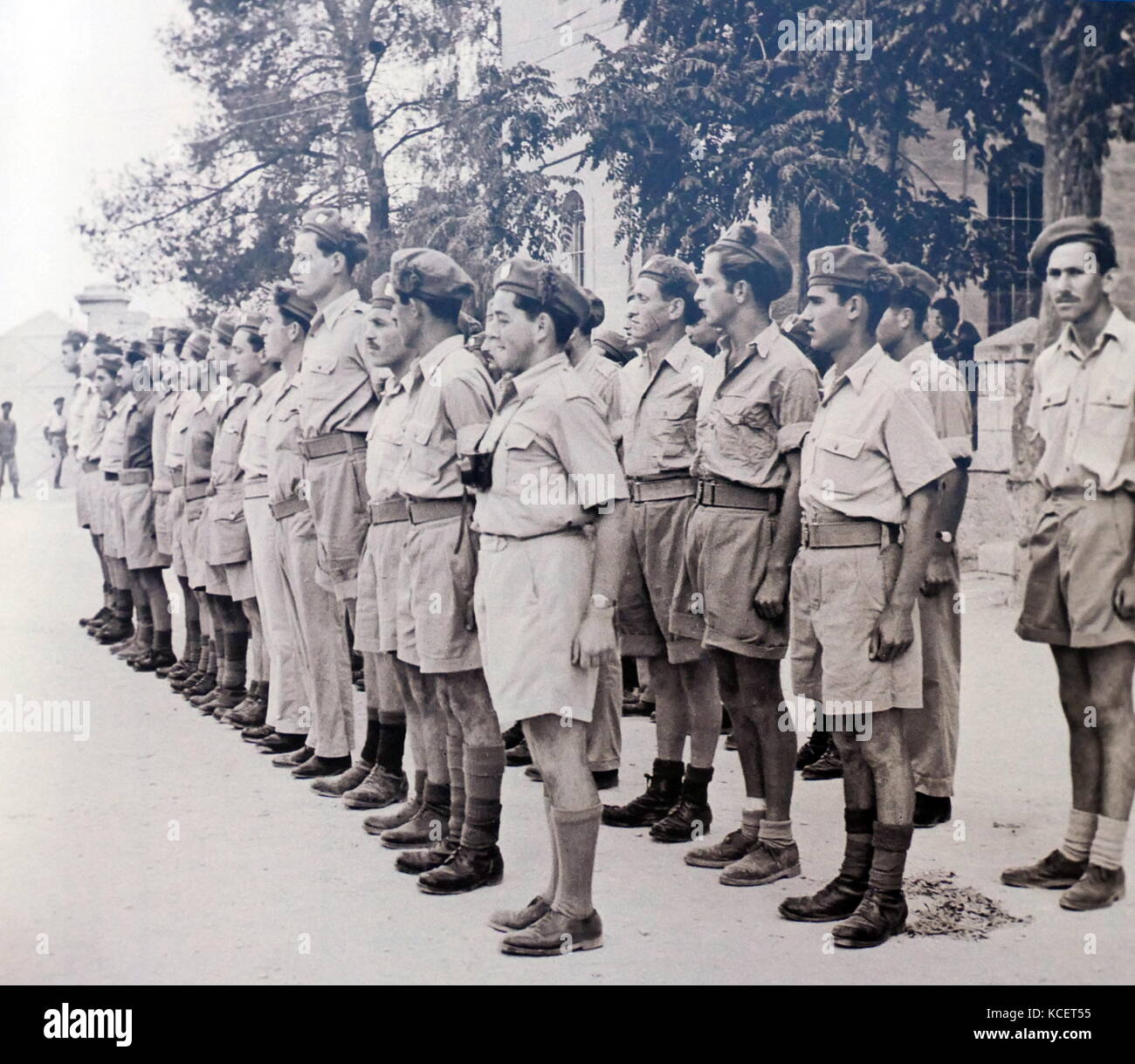 Parade of the newly formed, Israeli Army established during Israel's War of independence 1948 Stock Photo