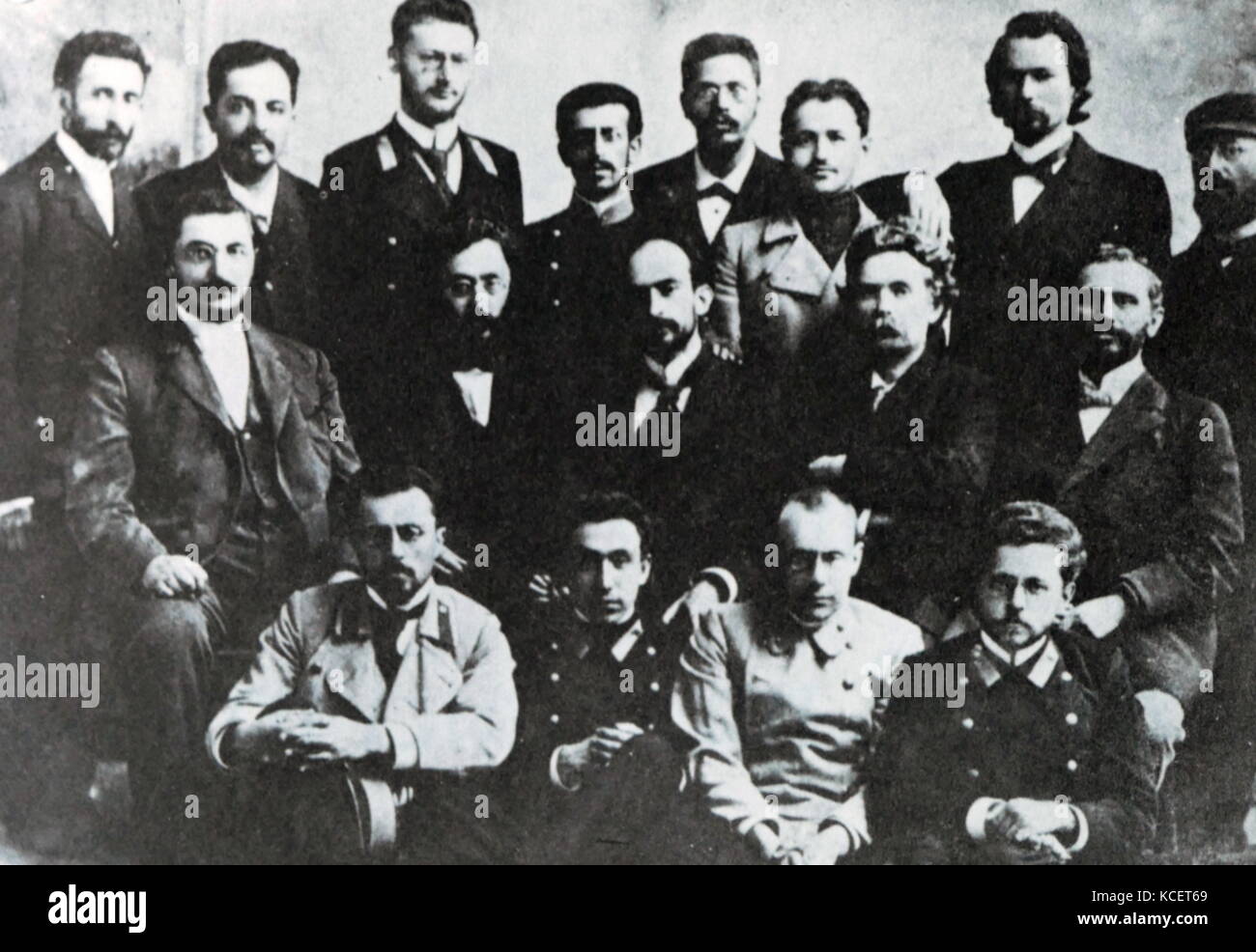 Chaim Weizmann (1874 – 1952 Zionist leader and Israeli statesman with Zionists in Russia 1902 Stock Photo