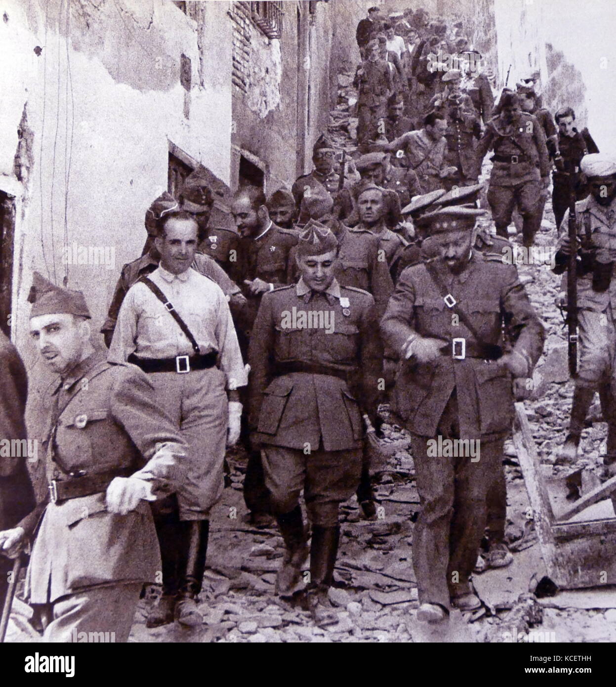 Spanish Civil War Nationalist Leaders: Generals Verela, Franco And ...