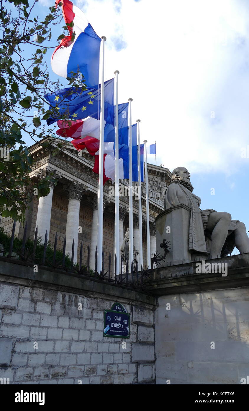 The National Assembly (Assemblée nationale), in Paris, is the lower ...