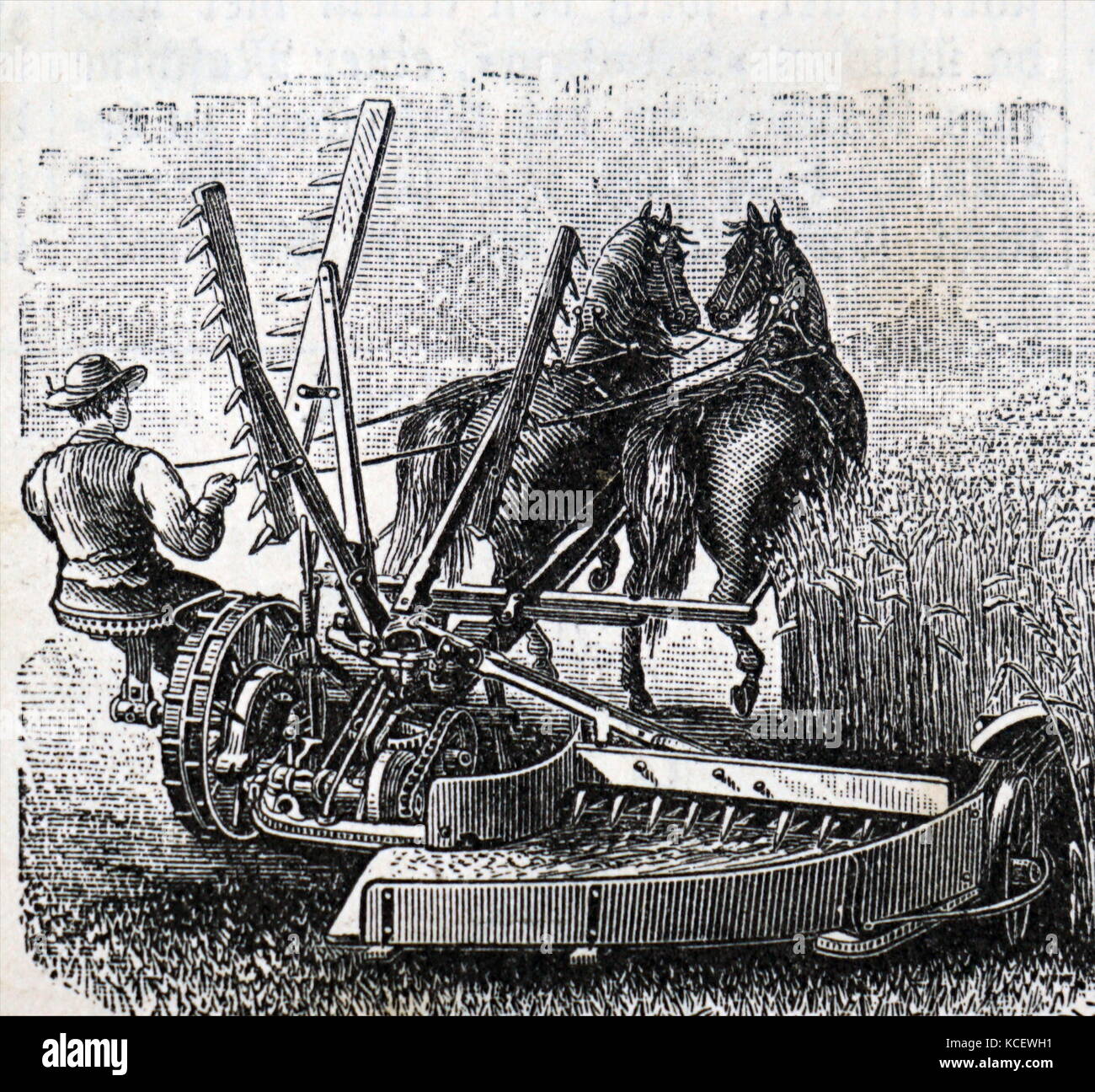 Cyrus mccormicks reaper illustration cyrus hires stock photography and