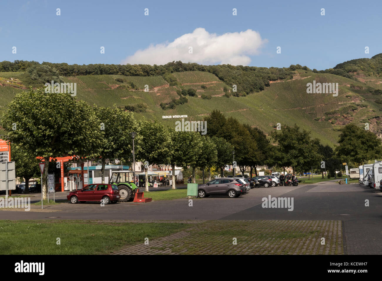 The town of Urzig, in the Mosel Valley, Germany Stock Photo