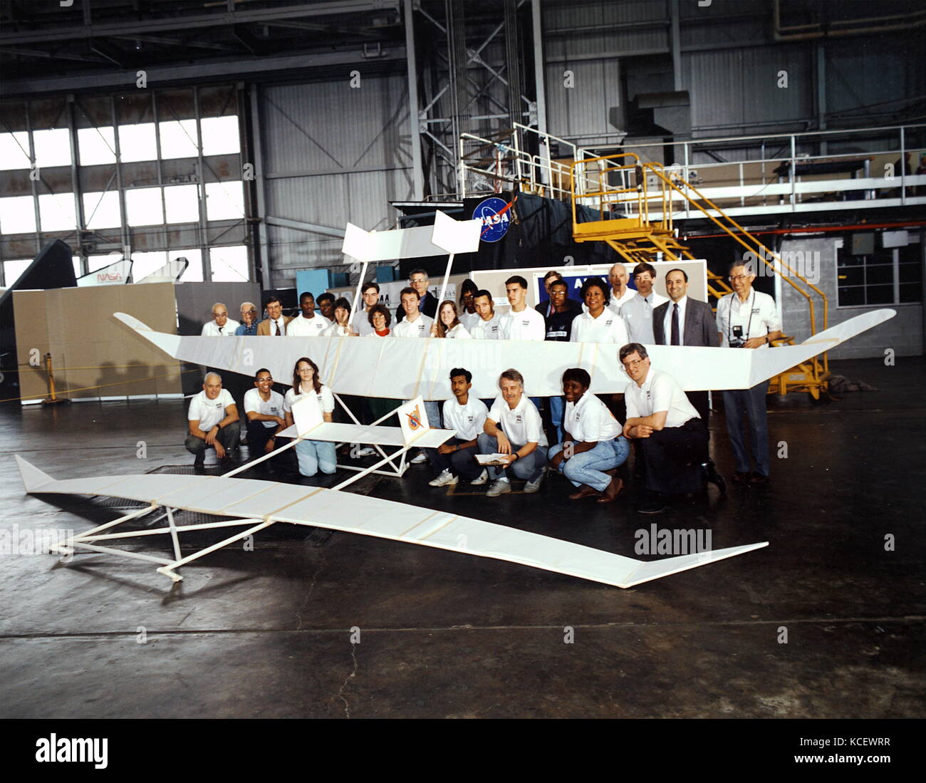 Photograph taken of the NASA space research project involving a glider. Dated 20th Century Stock Photo